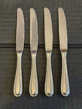 Wallace Royal Thread Dinner Knives Set of 4 Stainless Steel